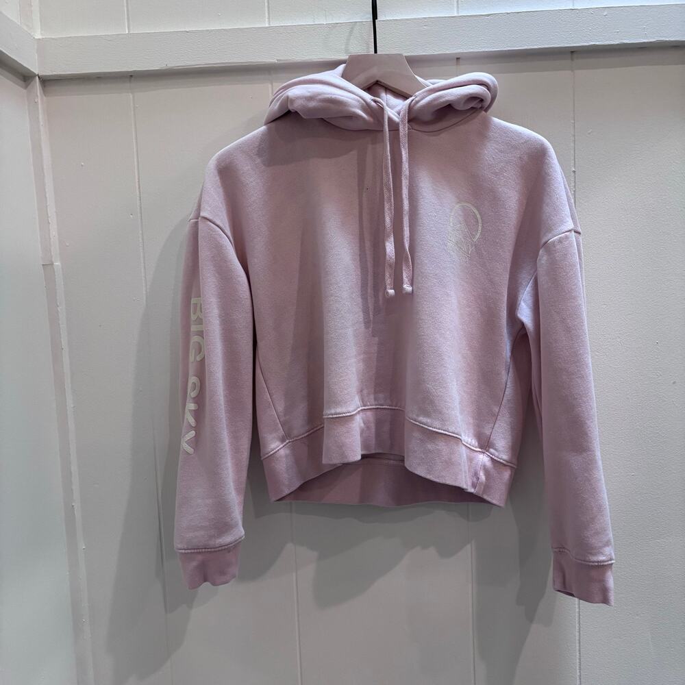 Big Sky Montana Pink Cropped Hoodie